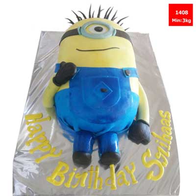 "Delicious round shape Pineapple designer cake - 1kg code 02 - Click here to View more details about this Product